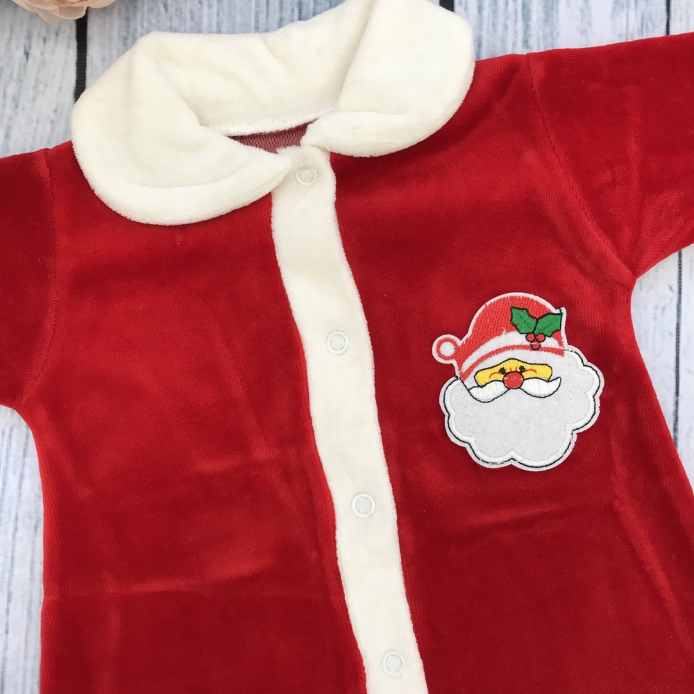 242. Комбинезон Санта, хлопок 80% велюр 20%  ПЭ 56,62,68