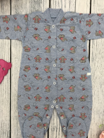 271-Г. Комбинезон, хлопок 100 % кулирка 56,62,68,74,80, голубой